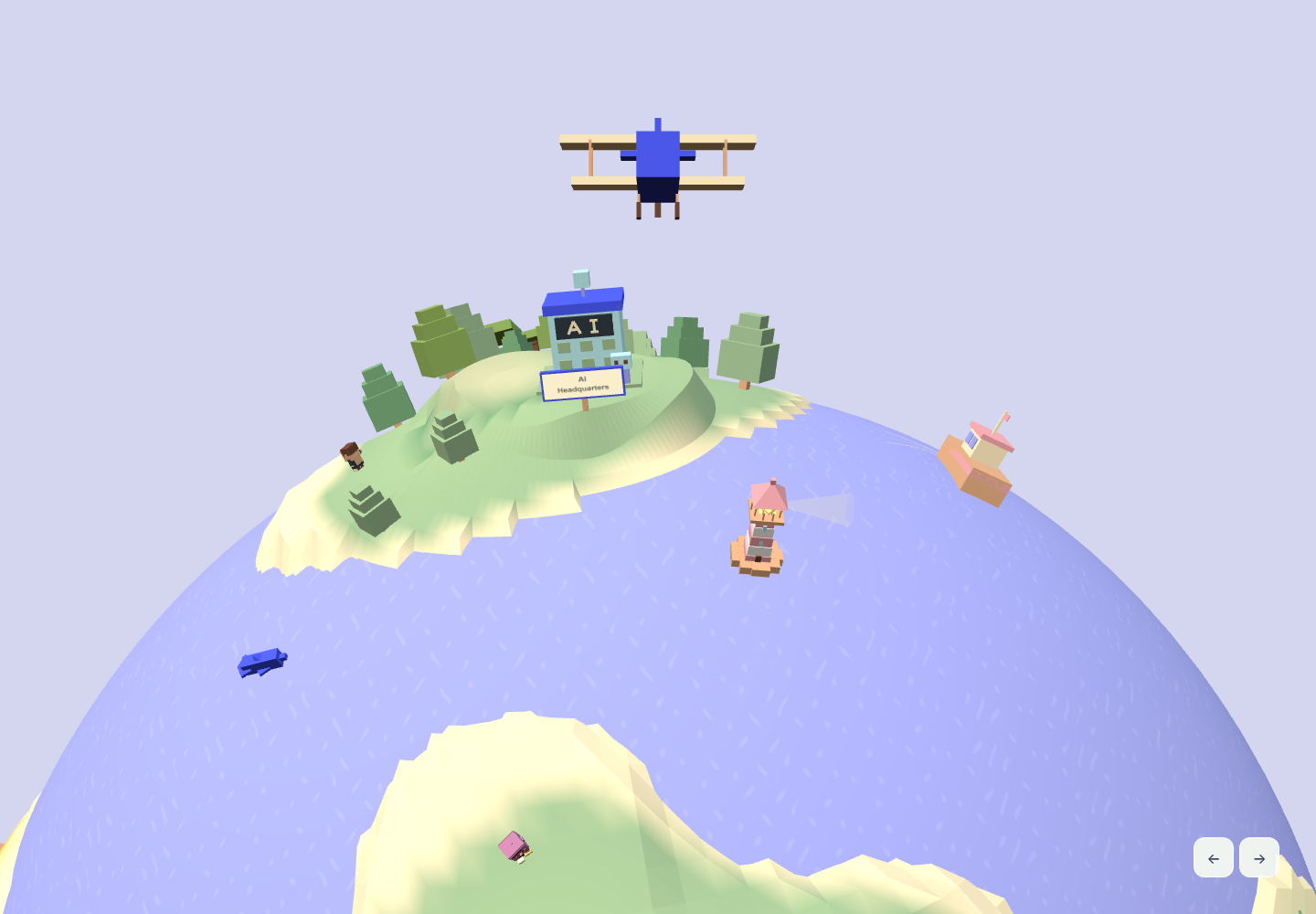 Explore the interactive 3D world