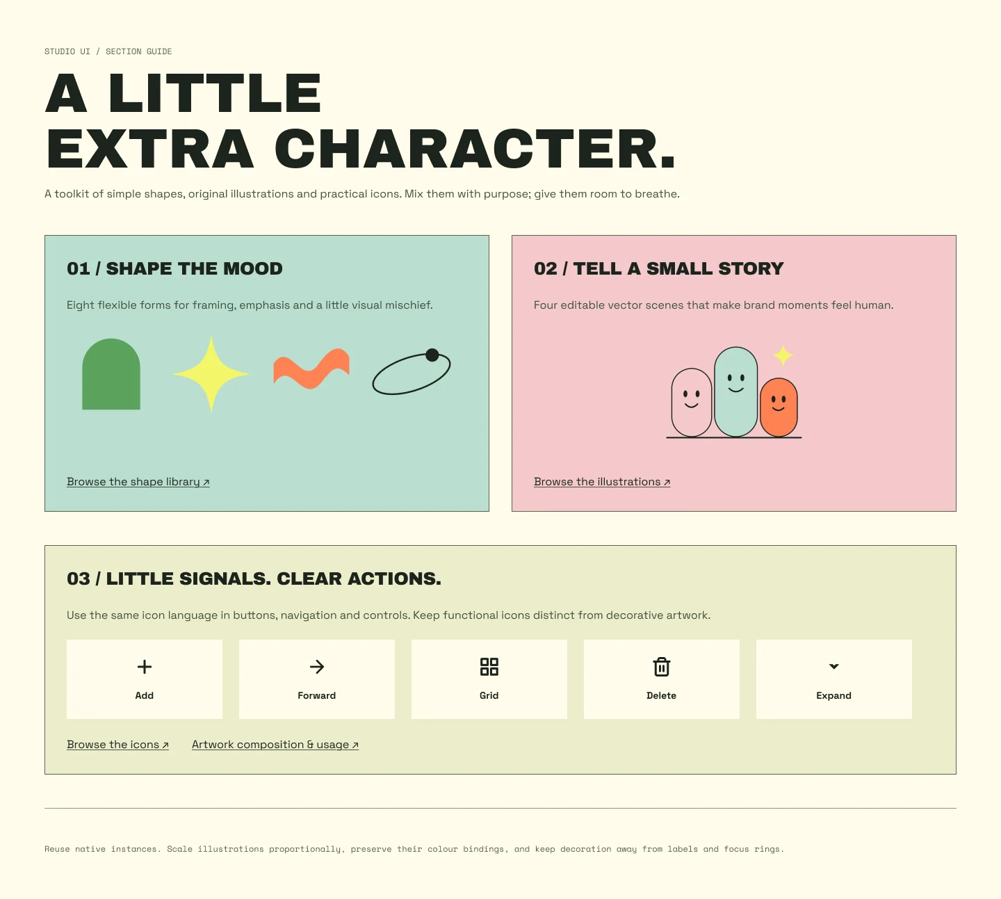 Editable arches, sparks, waves, orbit shapes, illustrations and practical interface icons.