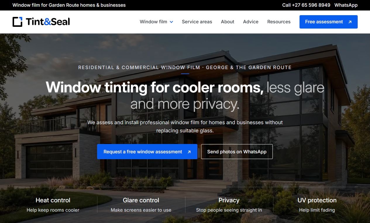 Tint & Seal website